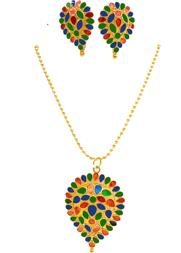 Assamese_Traditional_Multi_Colour_Dugdugi_Jewellery_Set_For_Women